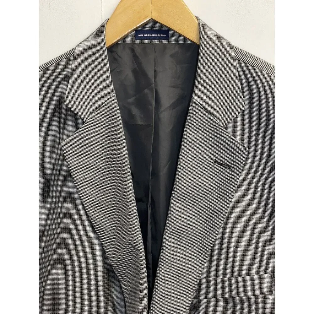 Stafford Mens Gray Wool BIG & TALL Classic Fit Sport Coat Blazer Jacket SIZE 48L